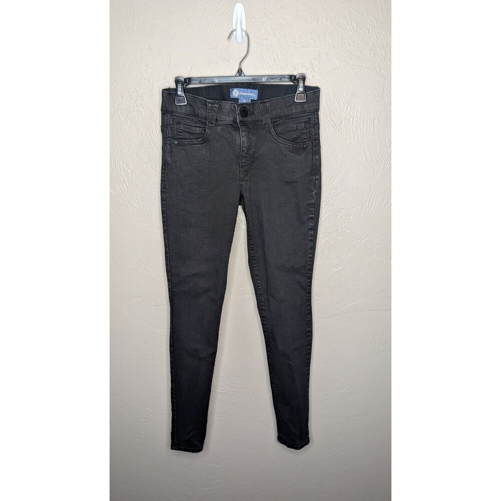 Democracy Womens 4 Black " Ab Solution" Waist Band Skinny Jeans